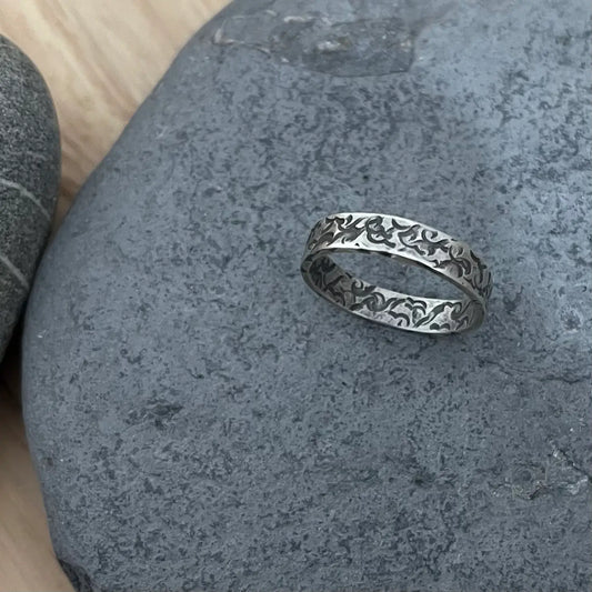 Textured Silver Ring