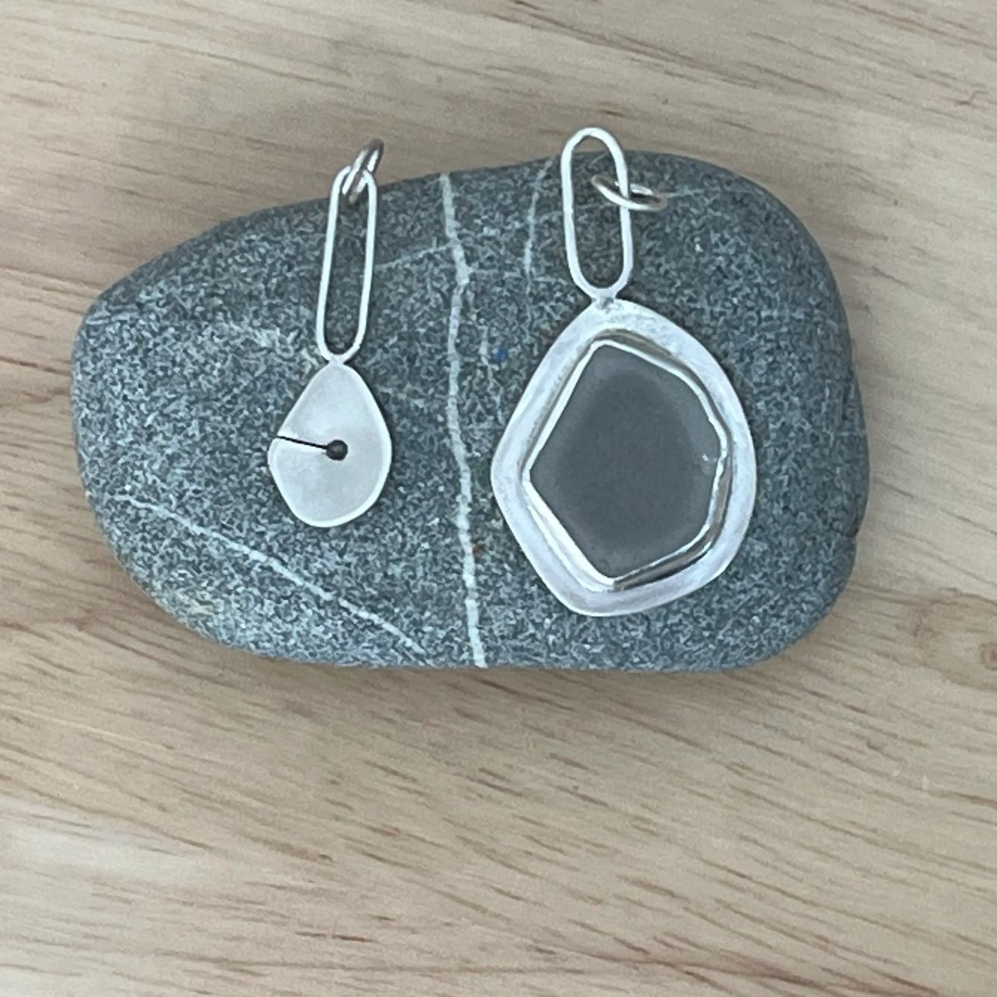 Sea Glass Silver Ring or Pendant
