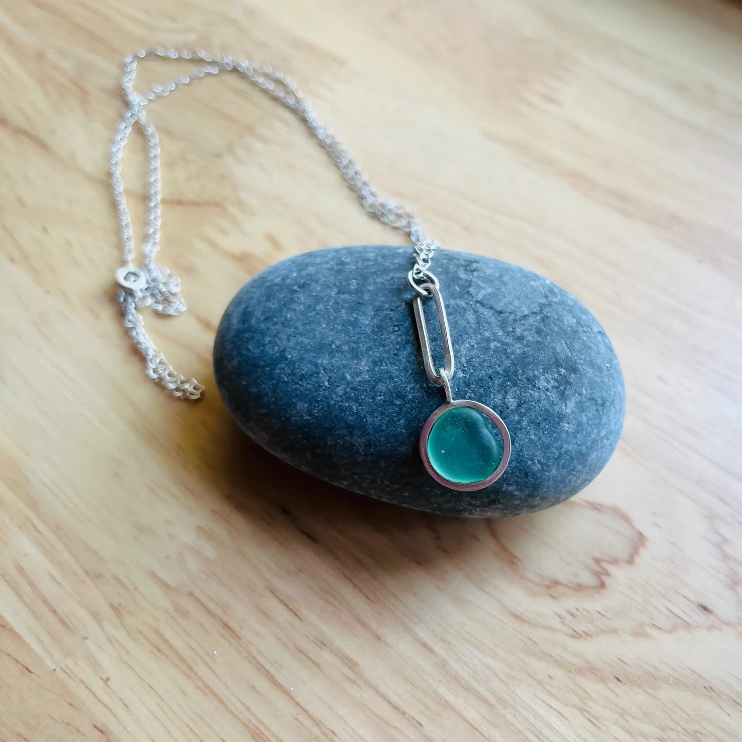 Sea Glass Silver Ring or Pendant